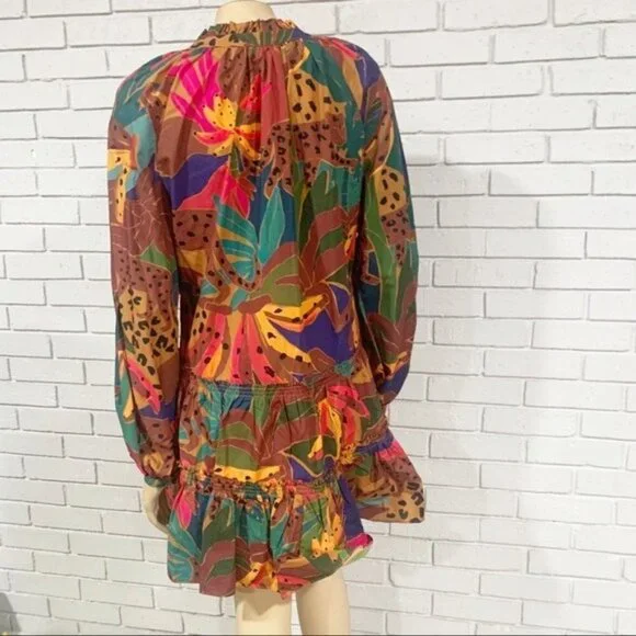 Farm Rio Women’s Leopard's Jungle Cotton Mini Dress‎ - Picture 10 of 14